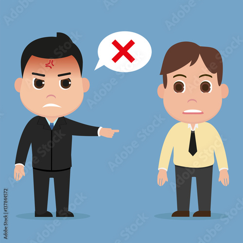Businessman rejected vector