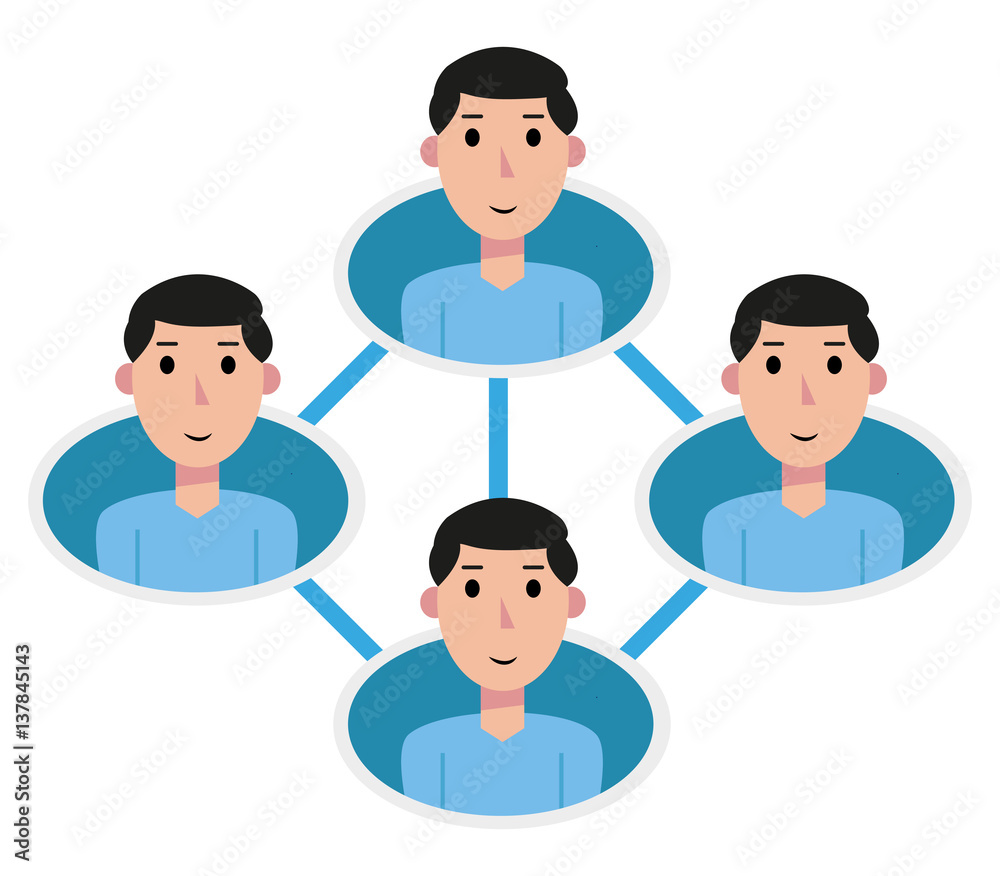 Network concept vector Network concept vector