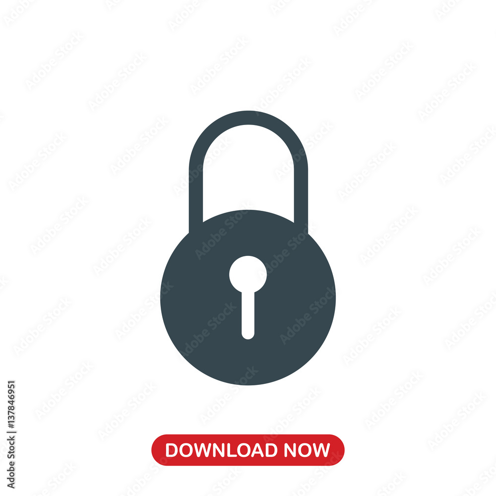 Lock icon vector