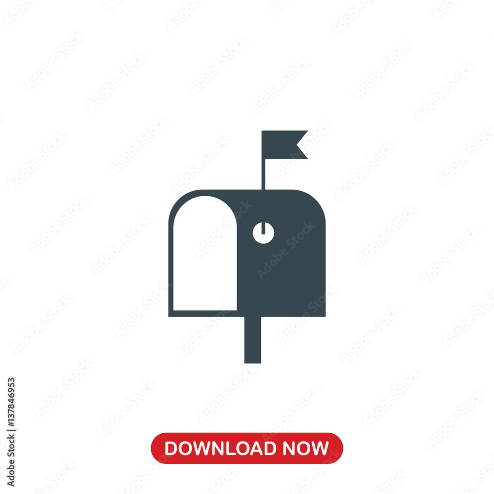 Mailbox icon vector Mailbox icon vector