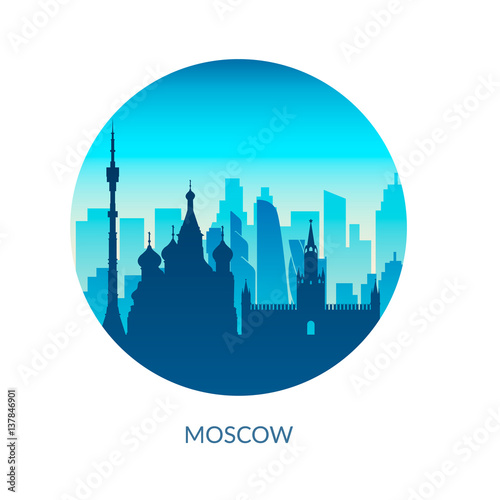 Famous city scape in color.