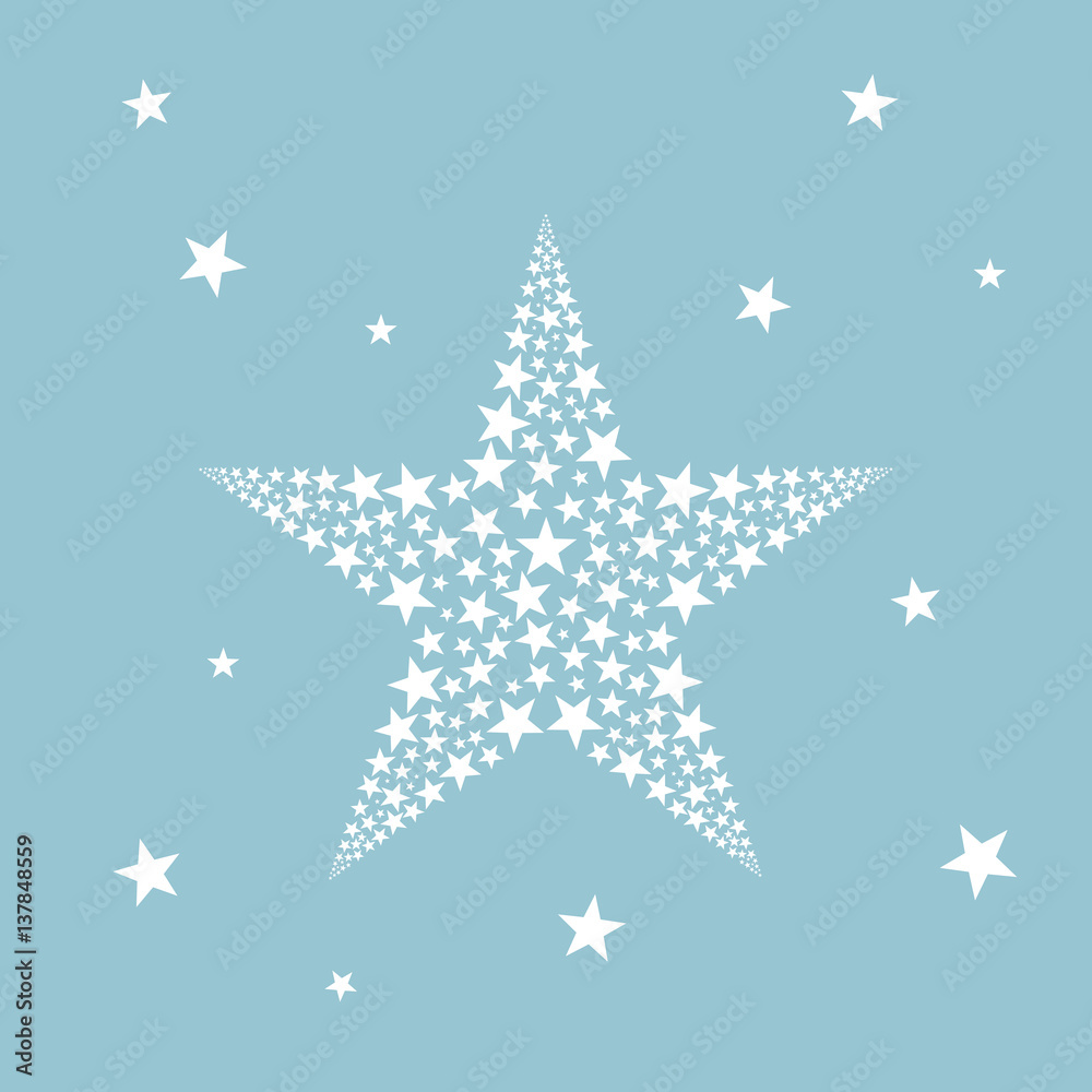 Seamless stars pattern. Vector.Illustration