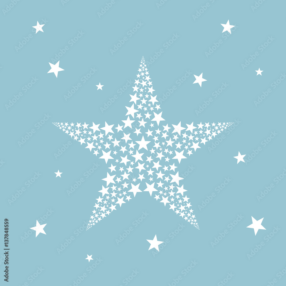 Fototapeta premium Seamless stars pattern. Vector.Illustration