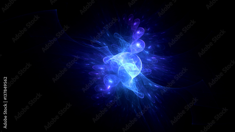 3D rendering abstract fractal light background 3D rendering abstract fractal light background