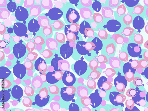 Seamless bright pattern with flowers. Abstract pattern of the oilcloth coverings, wallpaper and fabrics. Vector illustration