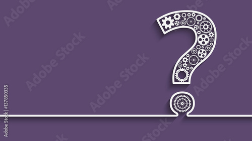 Question mark from gears