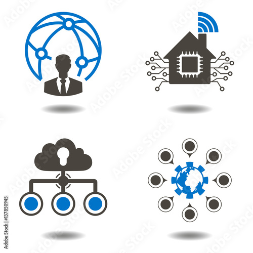 Social Media Network Icons Set People Network Icon Data Analytic Sign Information Technology Communication Internet Of Things Symbol Business Iot Connection Networking Illustration Smart Home Stock Vector Adobe Stock
