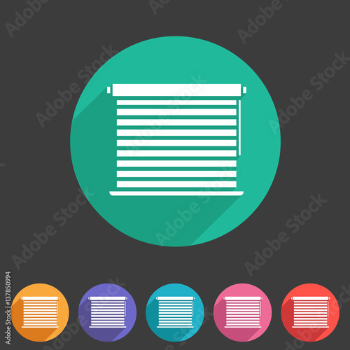 Window louvers, plisse, jalousie, blinds, rolls, vertical, horizontal, symbols, icons.