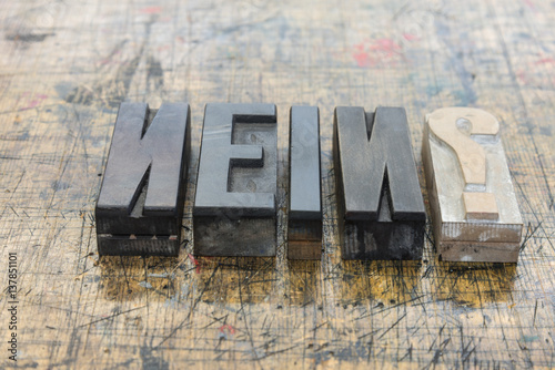 Wort Nein aus Holzbuchstaben