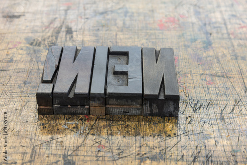 Wort Nein aus Holzbuchstaben