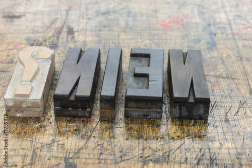 Wort Nein aus Holzbuchstaben