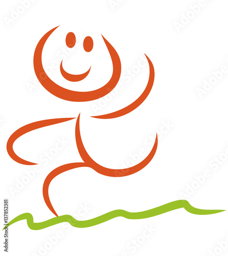 Strichmann läuft herum