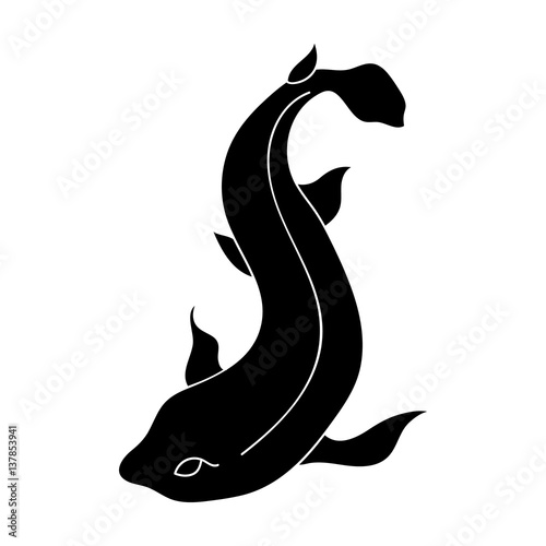 Catshark icon in black style isolated on white background. Sea animals symbol stock vector illustration. photo