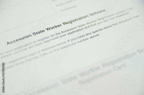 Worker registration form..