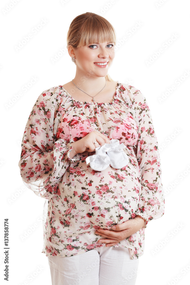 happy pregnant woman