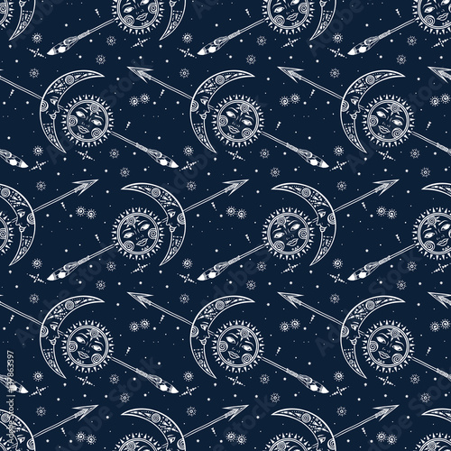 Celestial bohemian pattern