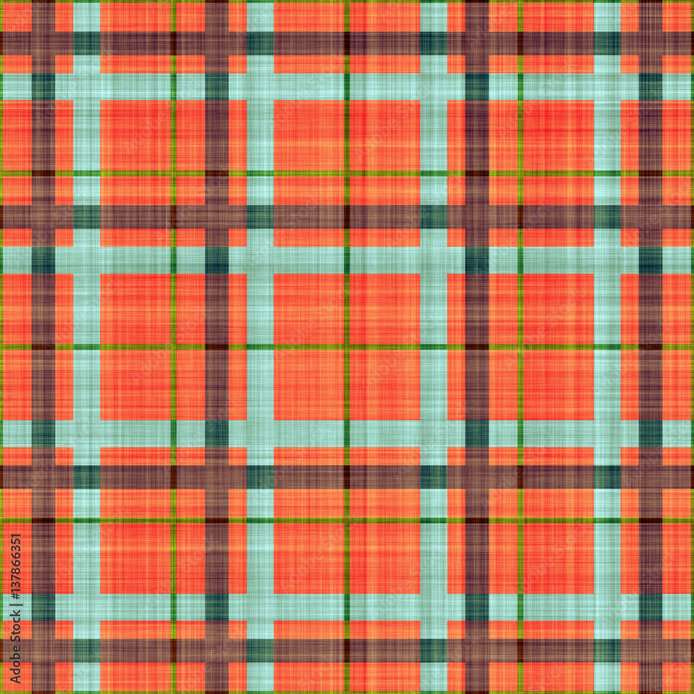 Obraz premium Seamless pattern of plaid fabric