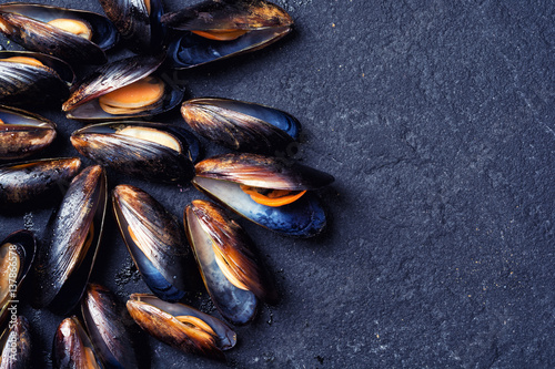 Texture of mussels