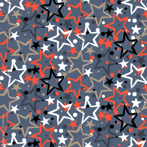 Vector pattern with stars