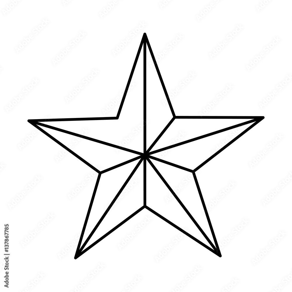 star emblem isolated icon vector illustration design