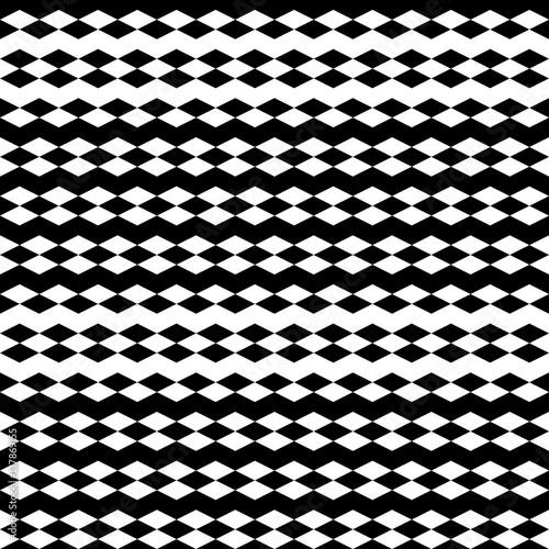 Seamless geometric black and white pattern for fabric