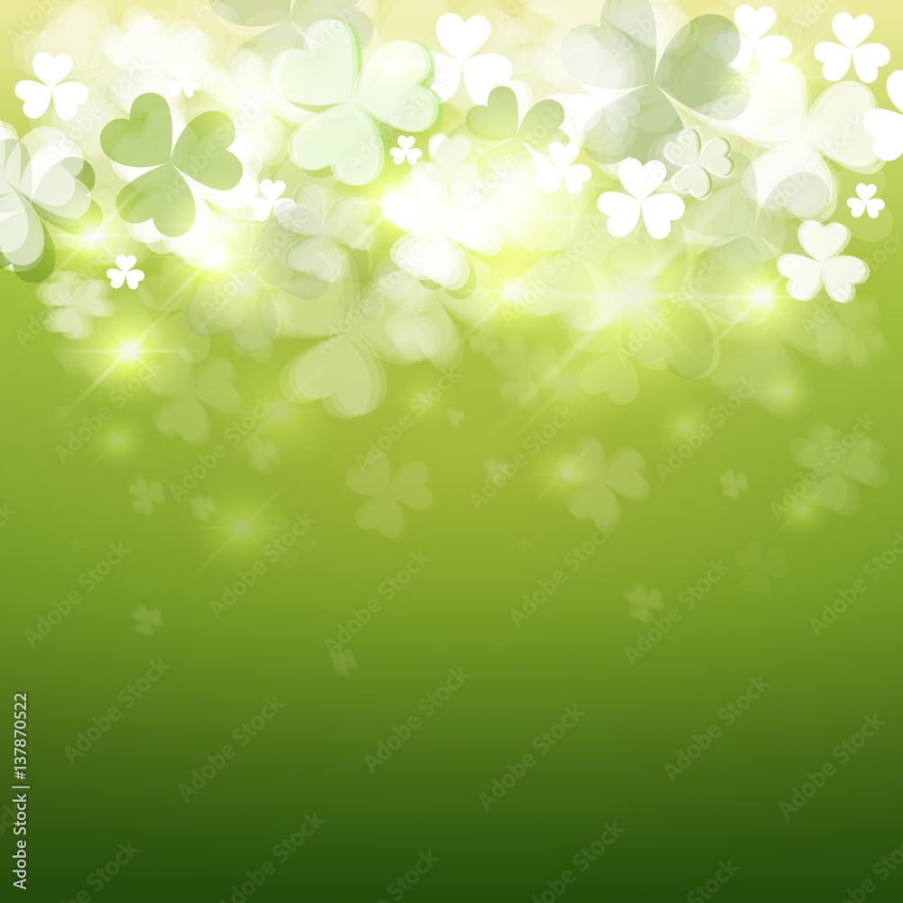 Shamrock Pattern Background Saint Patrick Day Beer Festival Banner Flat Vector Illustration Shamrock Pattern Background Saint Patrick Day Beer Festival Banner Flat Vector Illustration