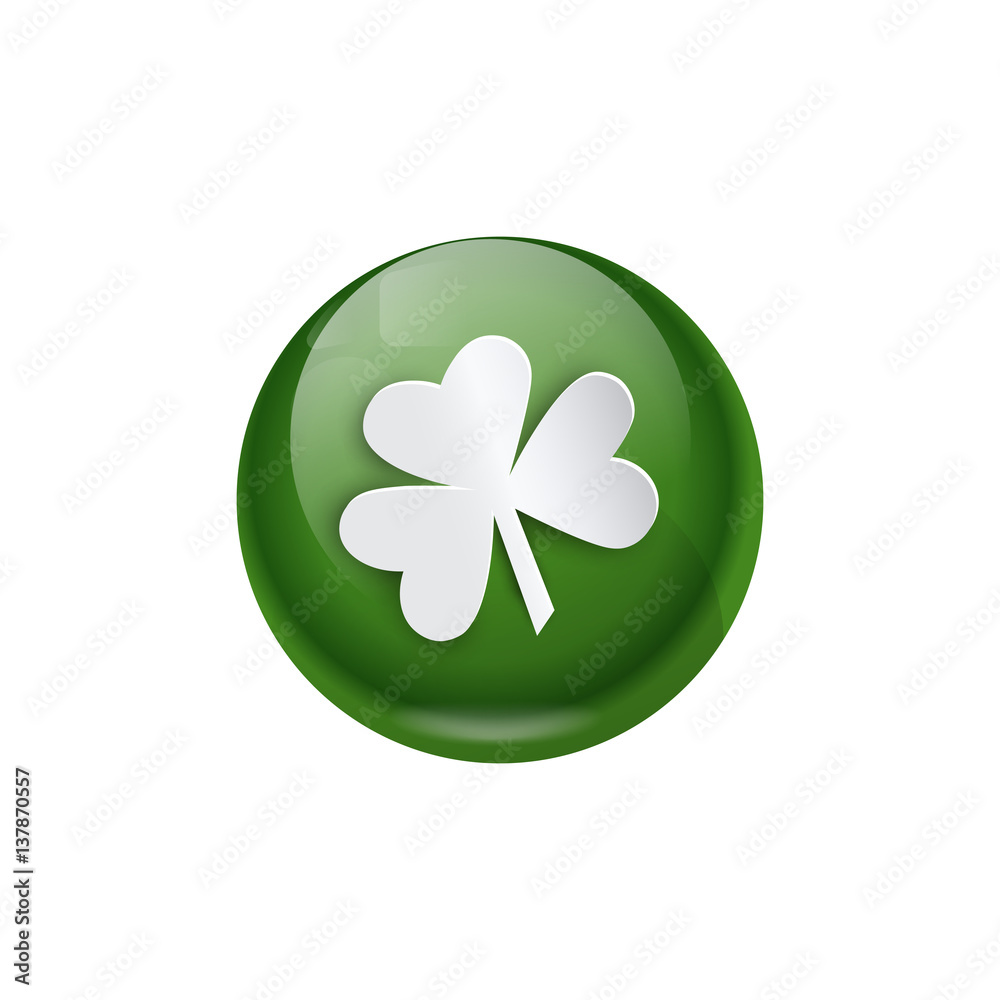 Shamrock Coin Saint Patrick Day Beer Festival Banner Greeting Card Flat Vector Illustration Shamrock Coin Saint Patrick Day Beer Festival Banner Greeting Card Flat Vector Illustration