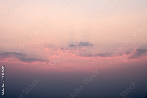 Pastel color pink and purple sky with sunset © Thanaphum