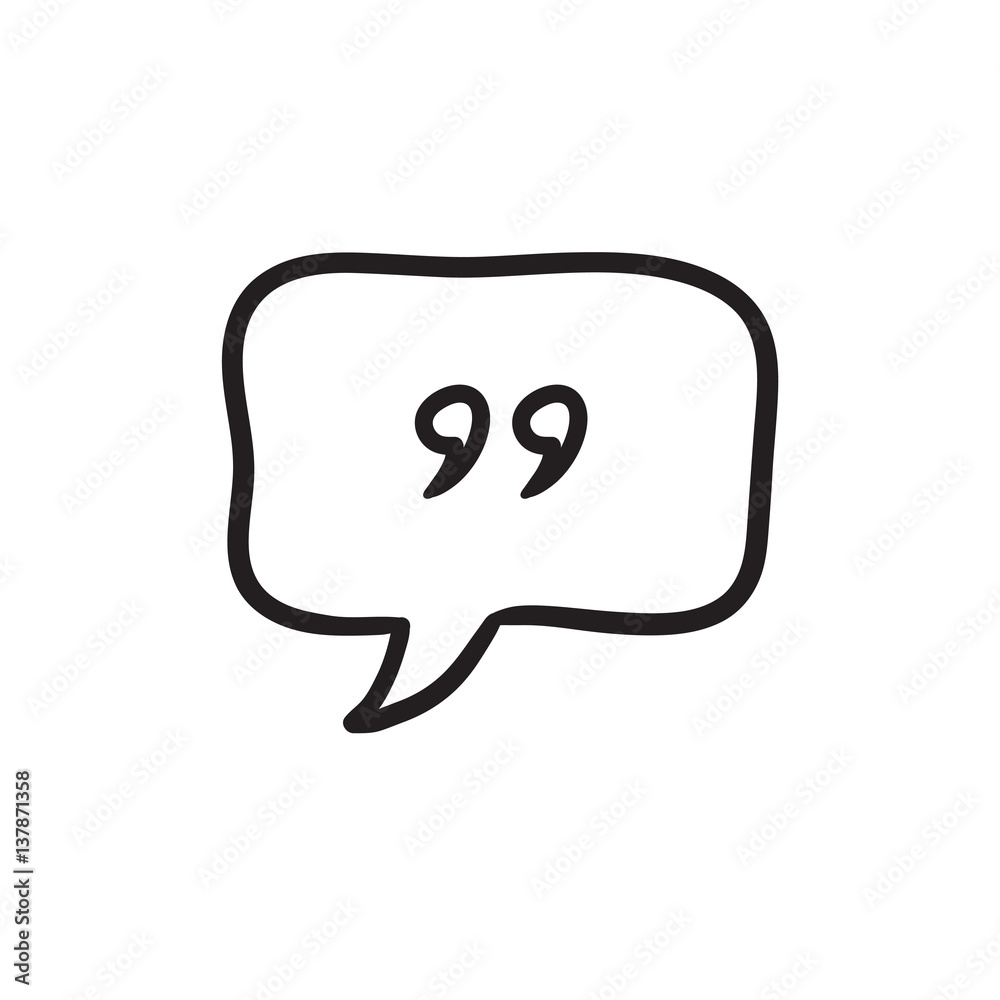 Speech bubble sketch icon. Speech bubble sketch icon.