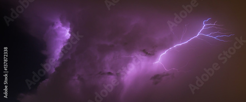 Purple lightning © Clendaniel Photo