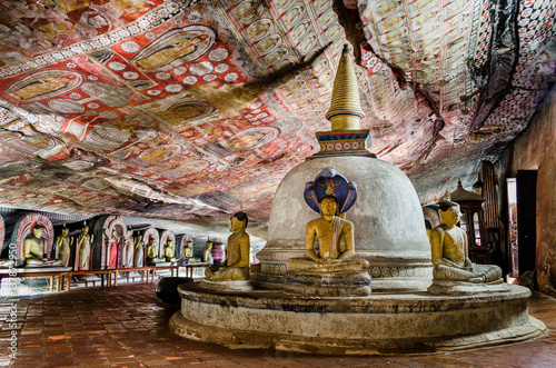 Dambulla Cave Temples, cave 2 (Cave of the Great Kings or Temple of the Great King), Dambulla, Central Province, Sri Lanka, Asia photo