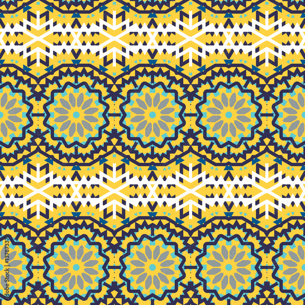 Vector ethnic colorful bohemian pattern