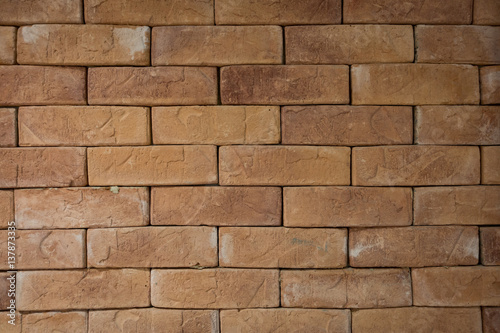 brick wall red texture, detailed structure of brick in natural pattern for background