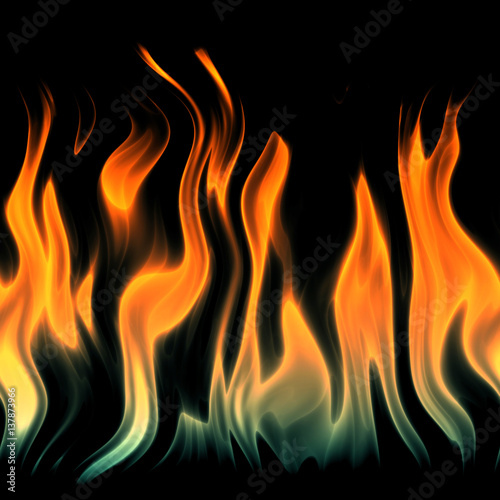 Valokuva Horizontal seamless   pattern  with flame