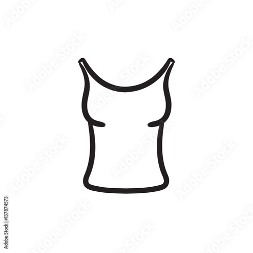 Singlet sketch icon.