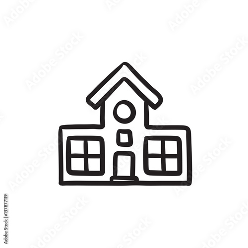 Building sketch icon.