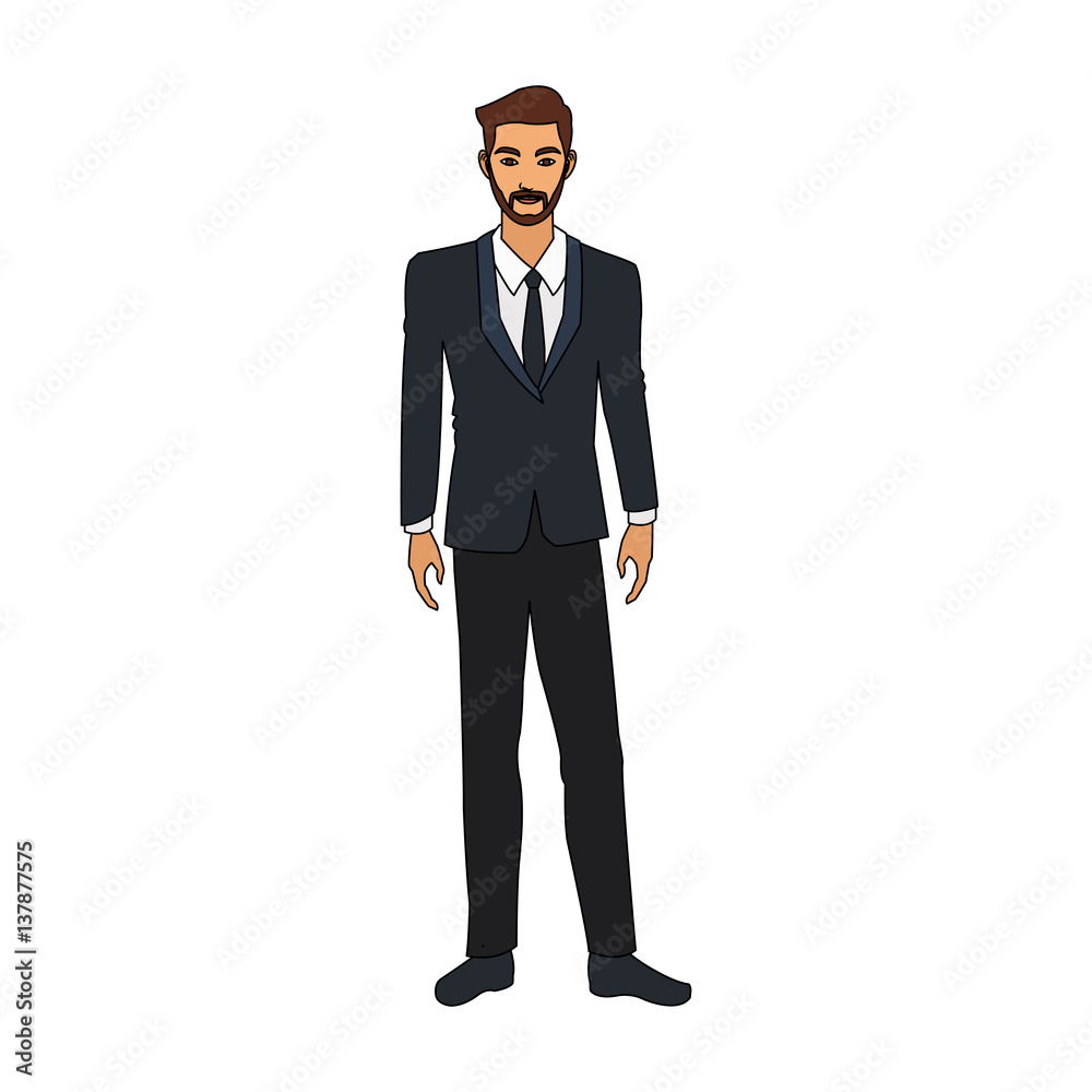 handsome young man full body icon image vector illustration design handsome young man full body icon image vector illustration design