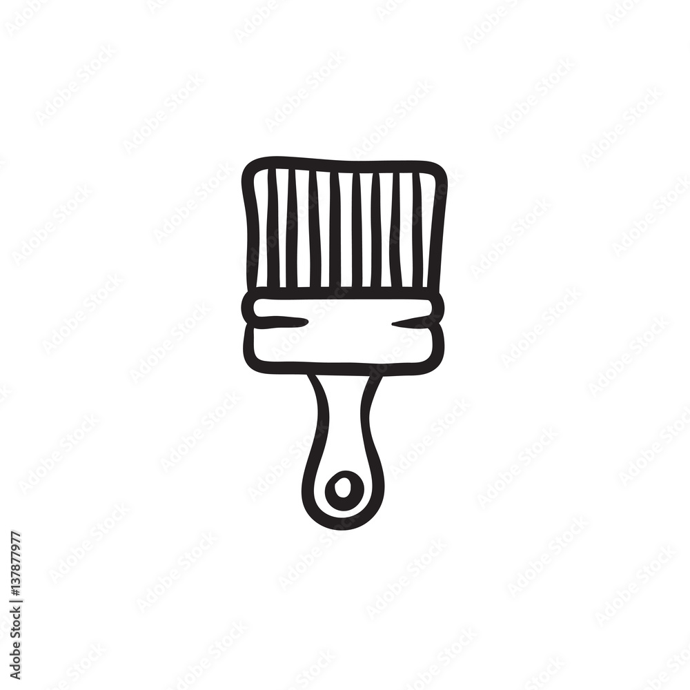Paintbrush sketch icon. Stock Vector Adobe Stock