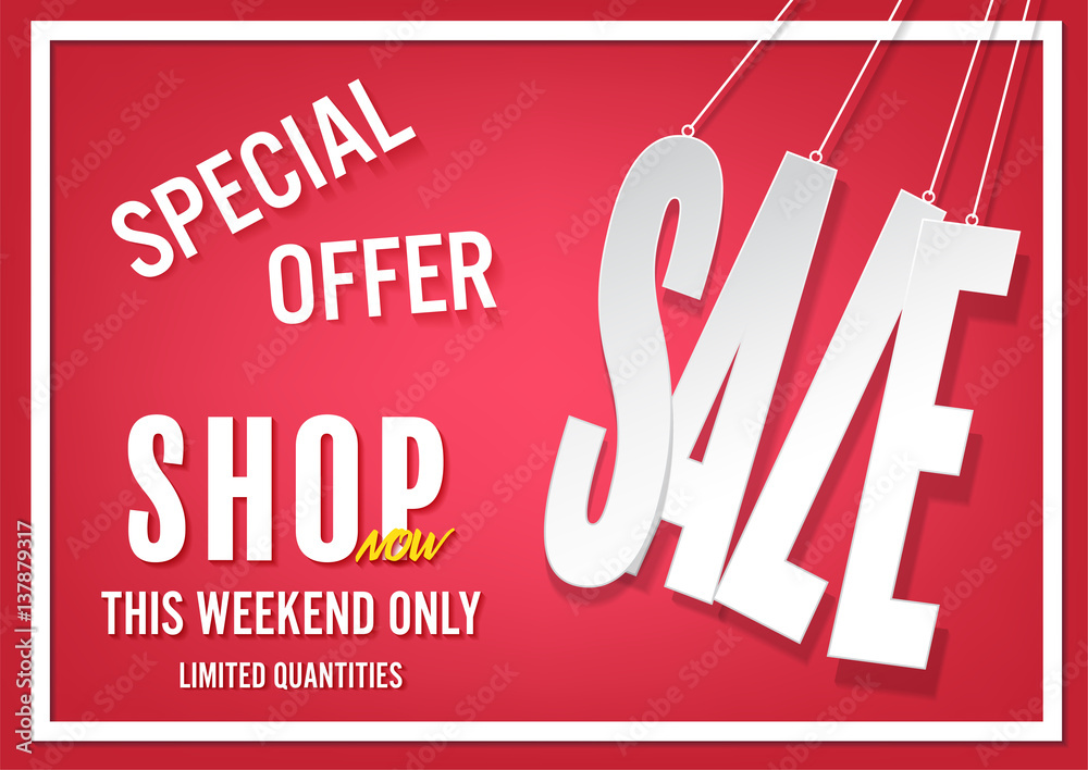 Fototapeta premium sale banner template vector design