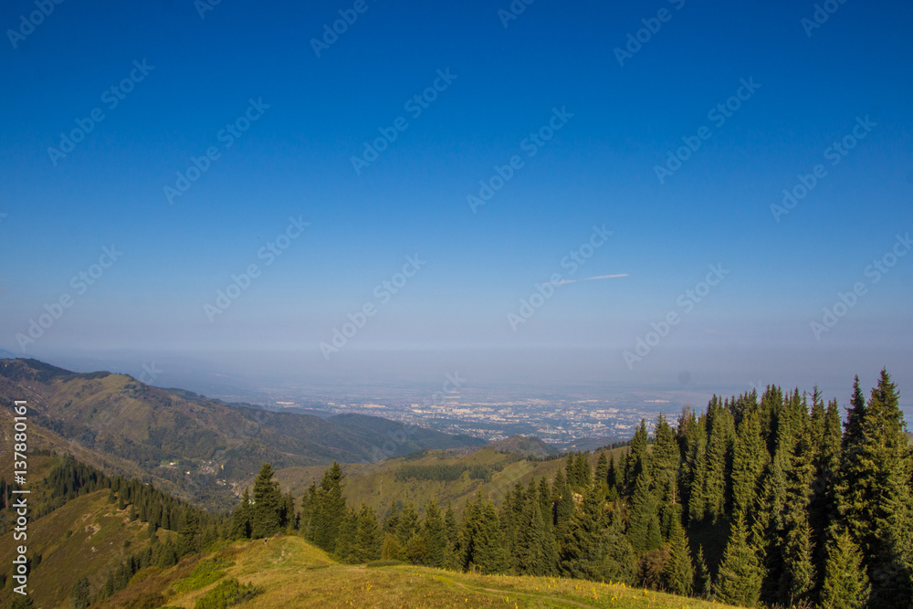 Mountain landscape in Kazakhstan, near Almaty city