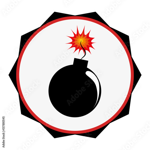 boom explosive isolated icon vector illustration design