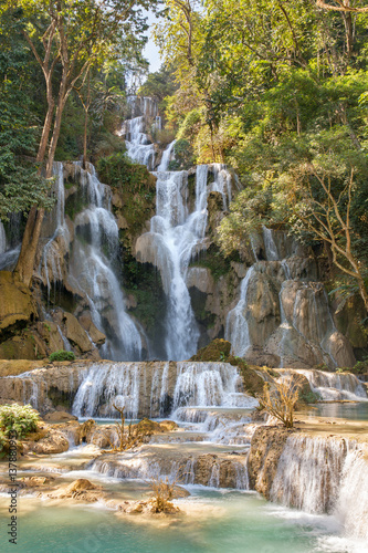 Kuang Si Waterfalls  Luang Phrabang  Laos.