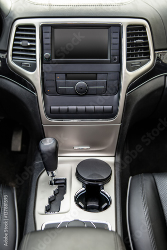 interior of luxury car