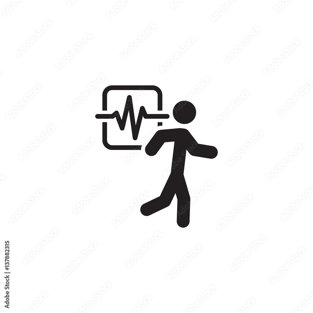 Cardio Workout and Medical Services Icon. Cardio Workout and Medical Services Icon.