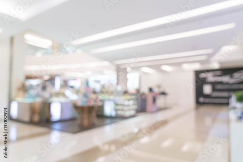 abstract blur in luxury shopping mall