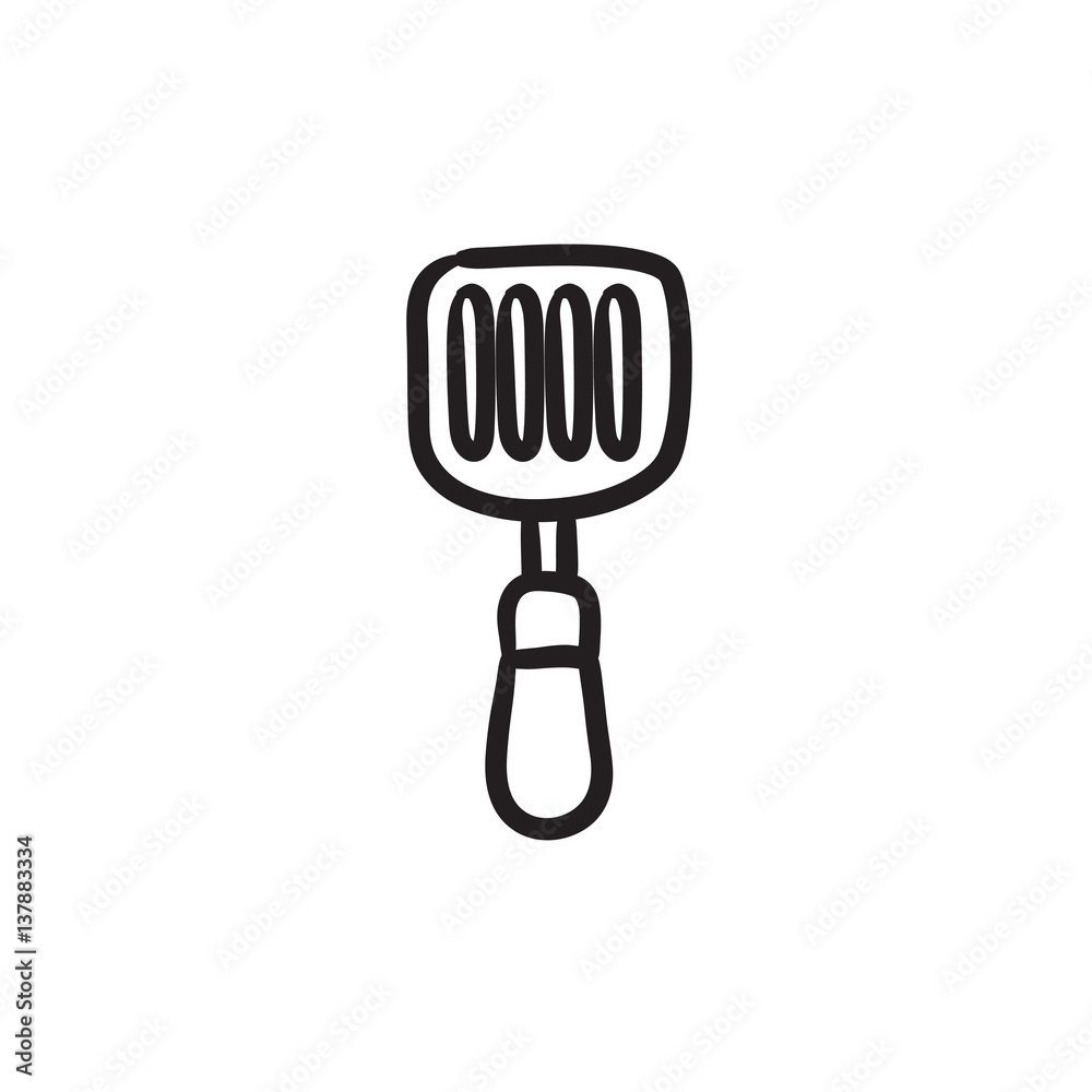 Kitchen spatula sketch icon. Kitchen spatula sketch icon.