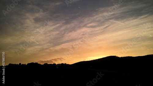 Sunrise and sunset. Slovakia