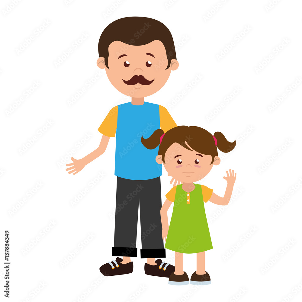 family members character icon vector illustration design