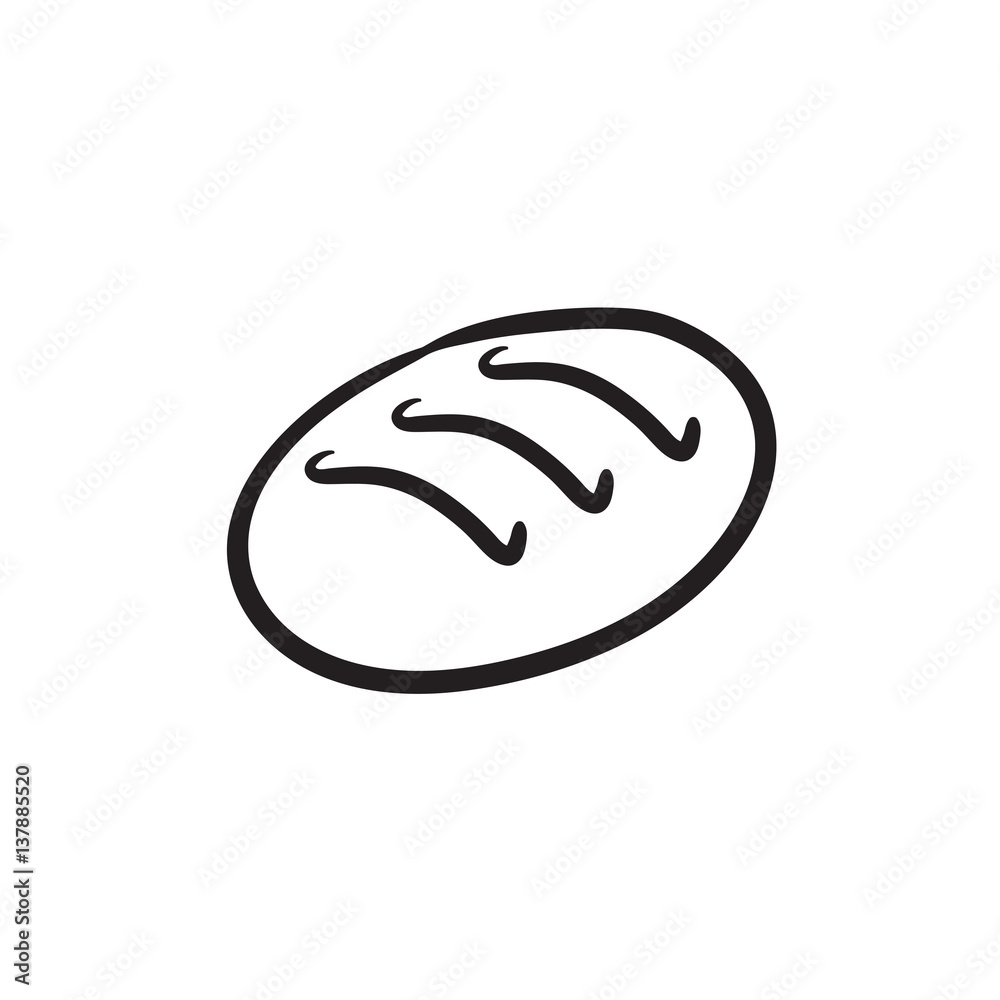 Loaf sketch icon. Loaf sketch icon.