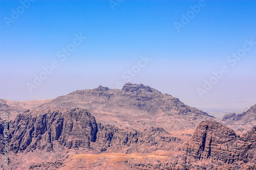 View to Aaron Tomb near Petra  Jordan